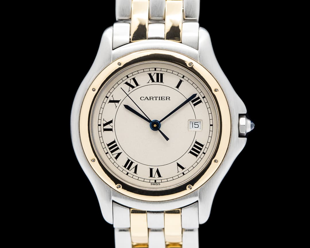 Cartier Cougar 18K Yellow Gold / SS Silver Dial