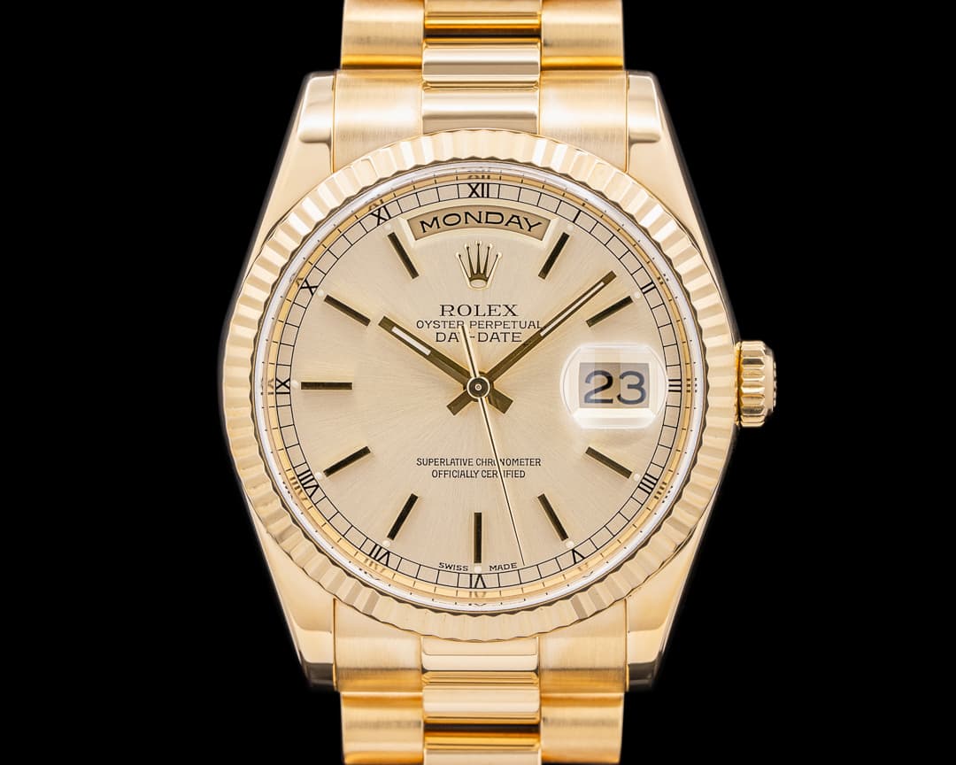 Rolex Oyster Perpetual 118238 Day Date President 18K Yellow Gold