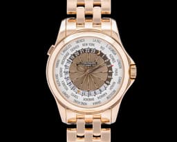 World Time 5130/1R 18K Rose Gold Chocolate Dial