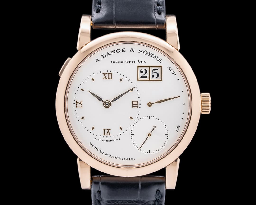 A. Lange and Sohne Lange 1 101.032 18K Rose Gold Silver Dial