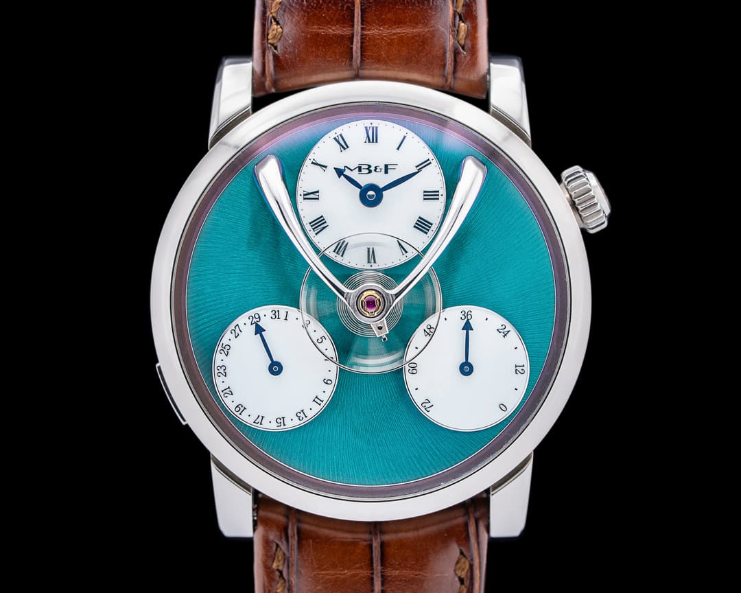 MB&F Legacy Machine Split Escapement Titanium Green Dial