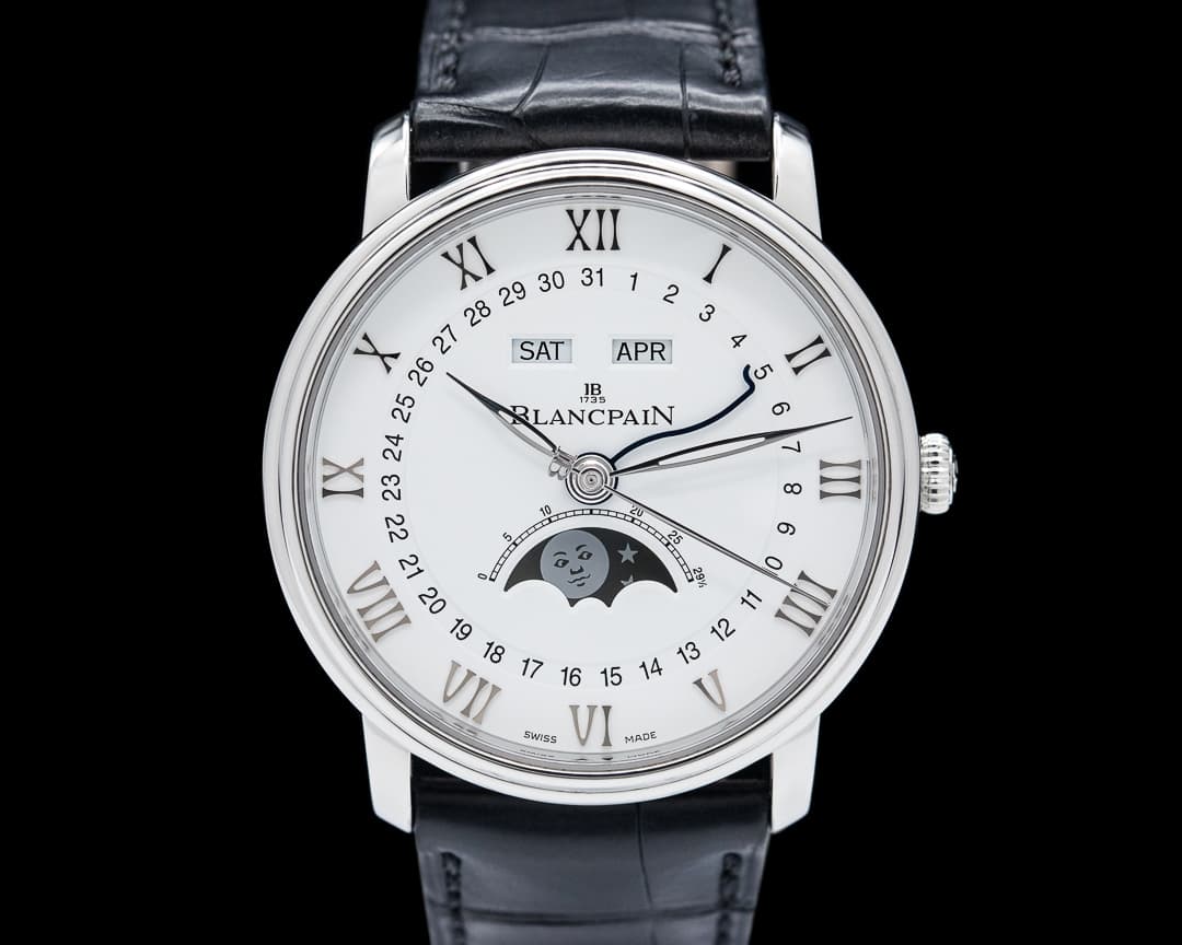 Blancpain Villeret Moonphase Complete Calendar SS White Dial