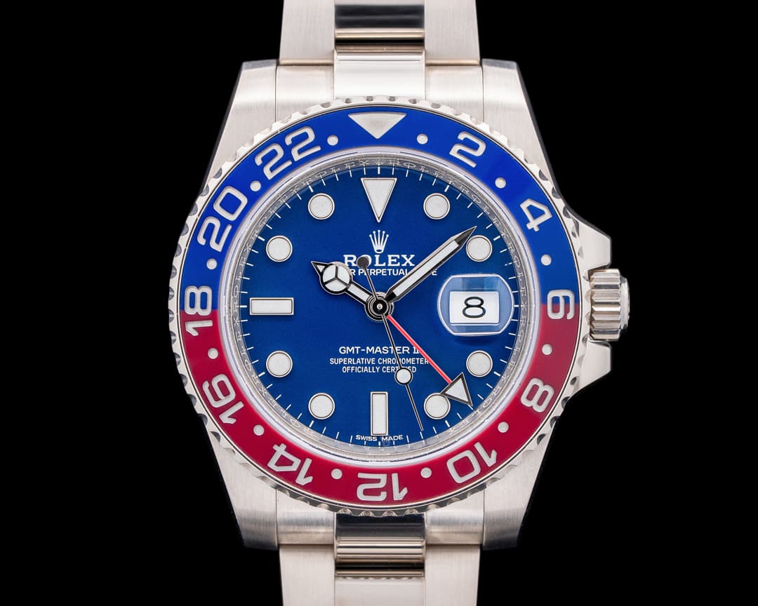 Rolex GMT Master II 116719 Ceramic "Pepsi" 18K White Gold Blue Dial