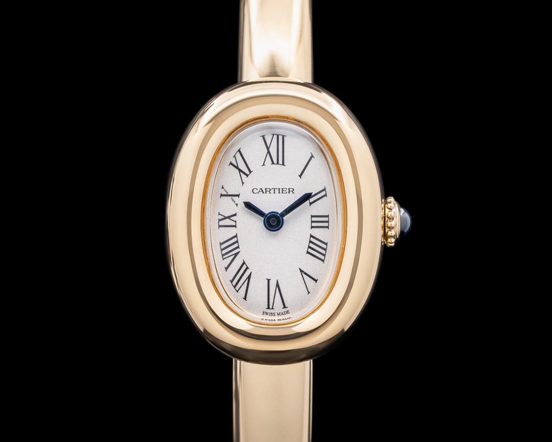 Cartier Baignoire (Size 17) 18K Yellow Gold Silver Dial 2024