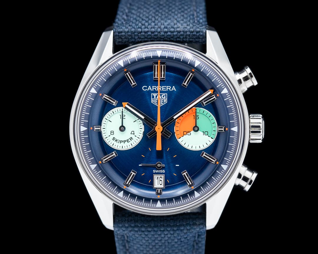 Heuer Carrera Skipper 39MM SS Blue Dial