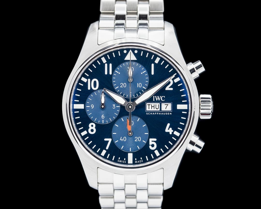 IWC Pilots Watch Chronograph SS Blue Dial