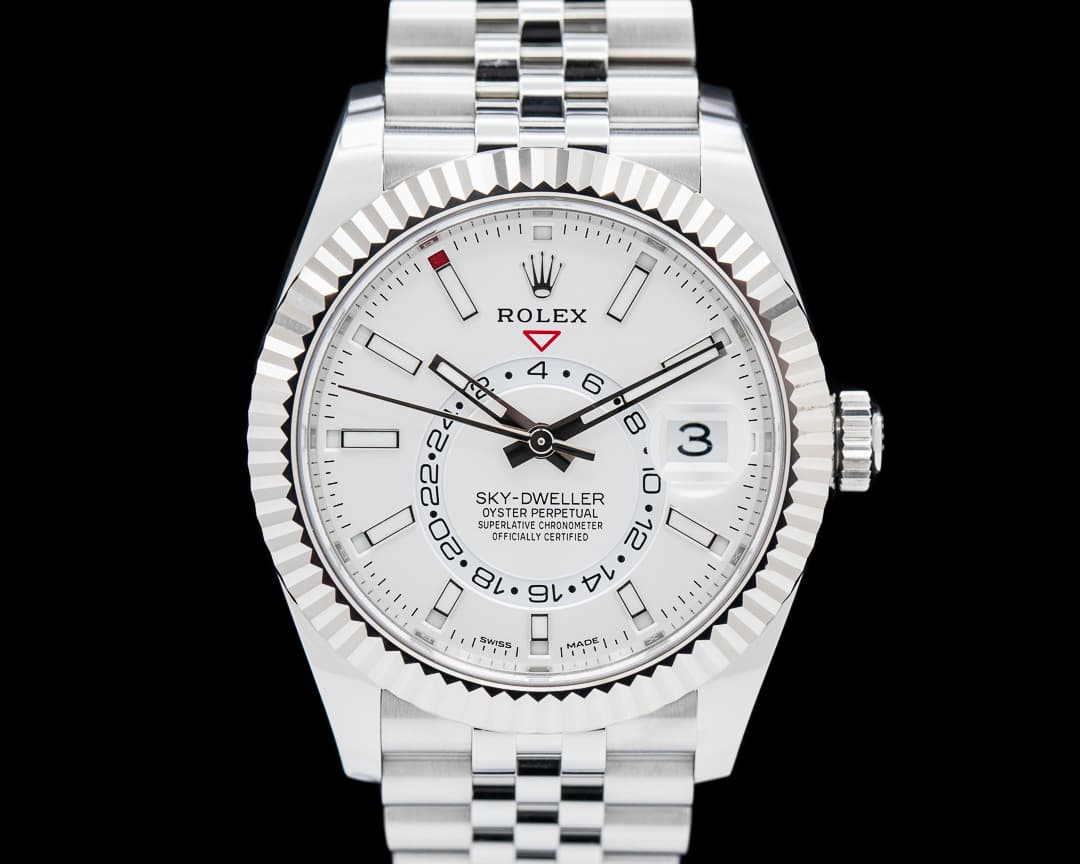 Rolex Sky Dweller 326934 SS White Dial Jubilee