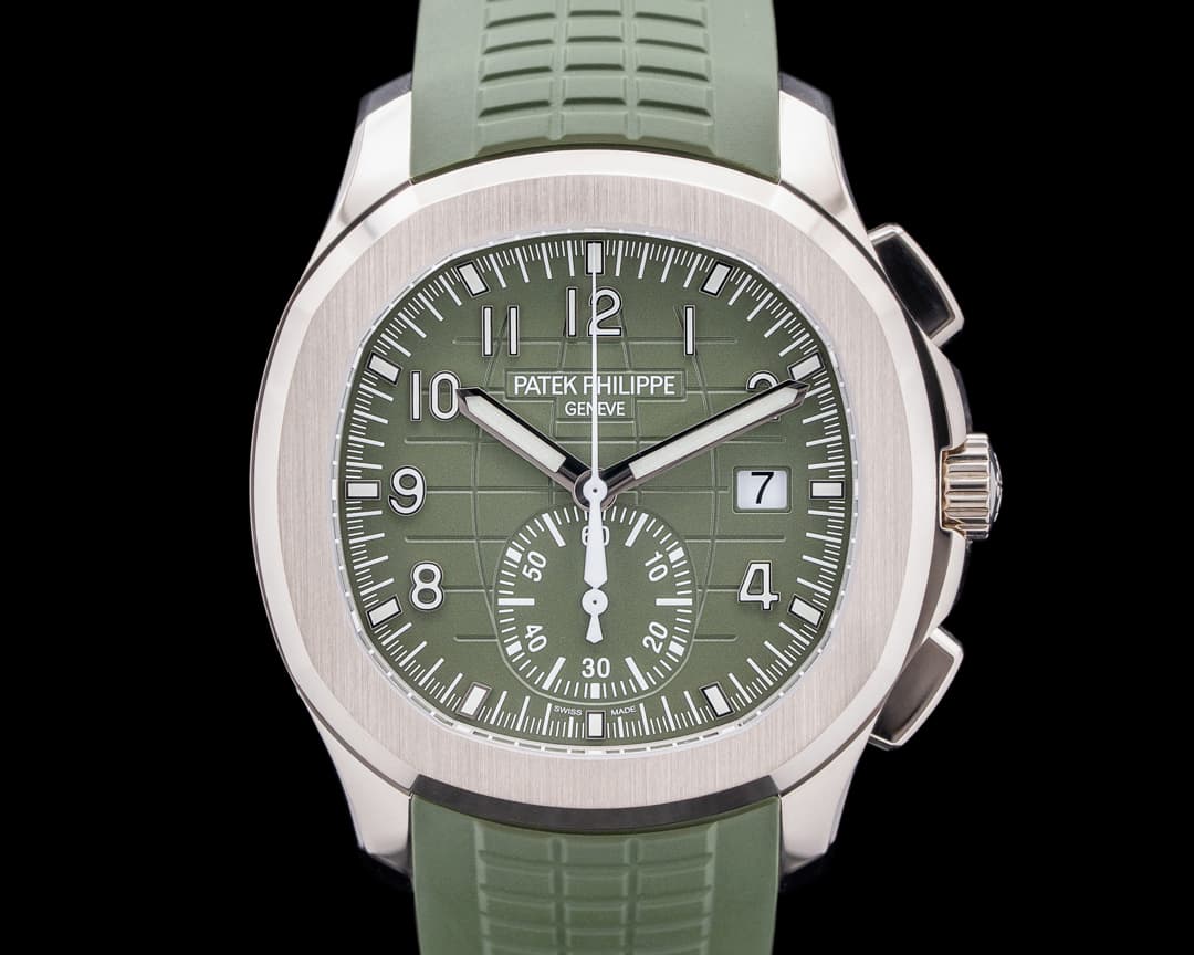 Patek Philippe Aquanaut Chronograph 5968G 18K White Gold Green Dial