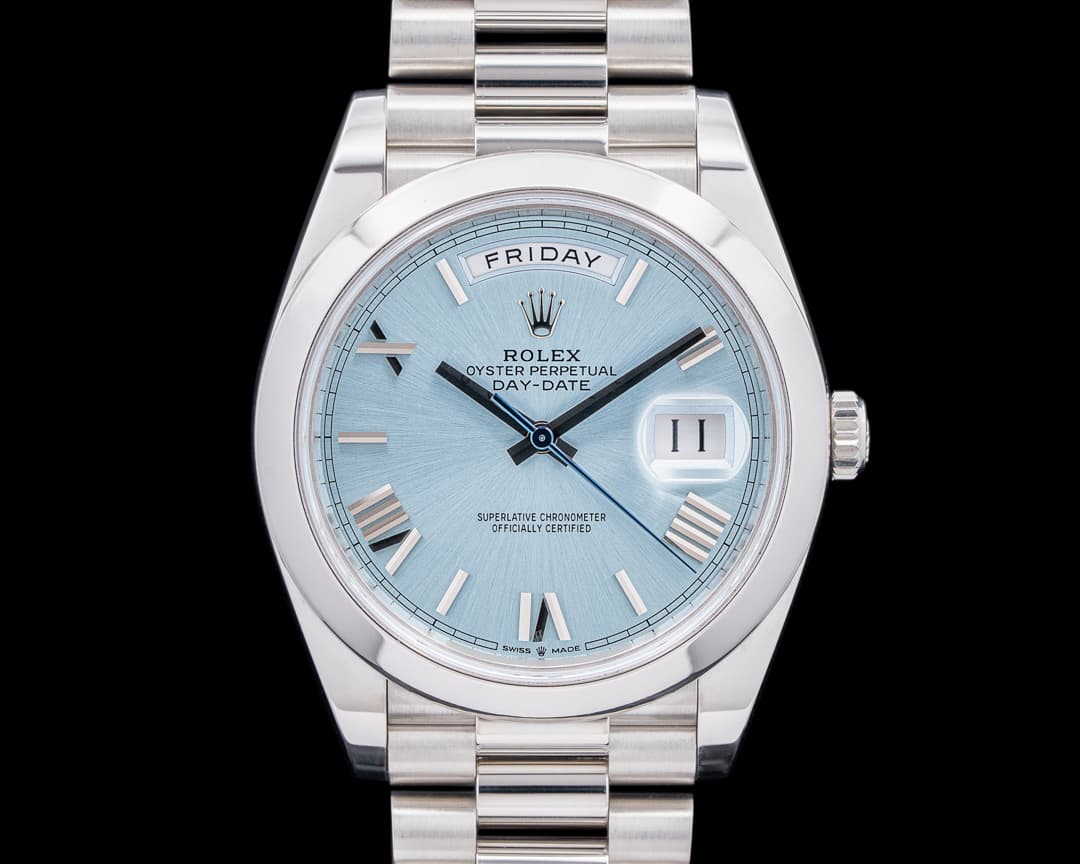 Rolex Day Date President 228206 Platinum Blue Dial