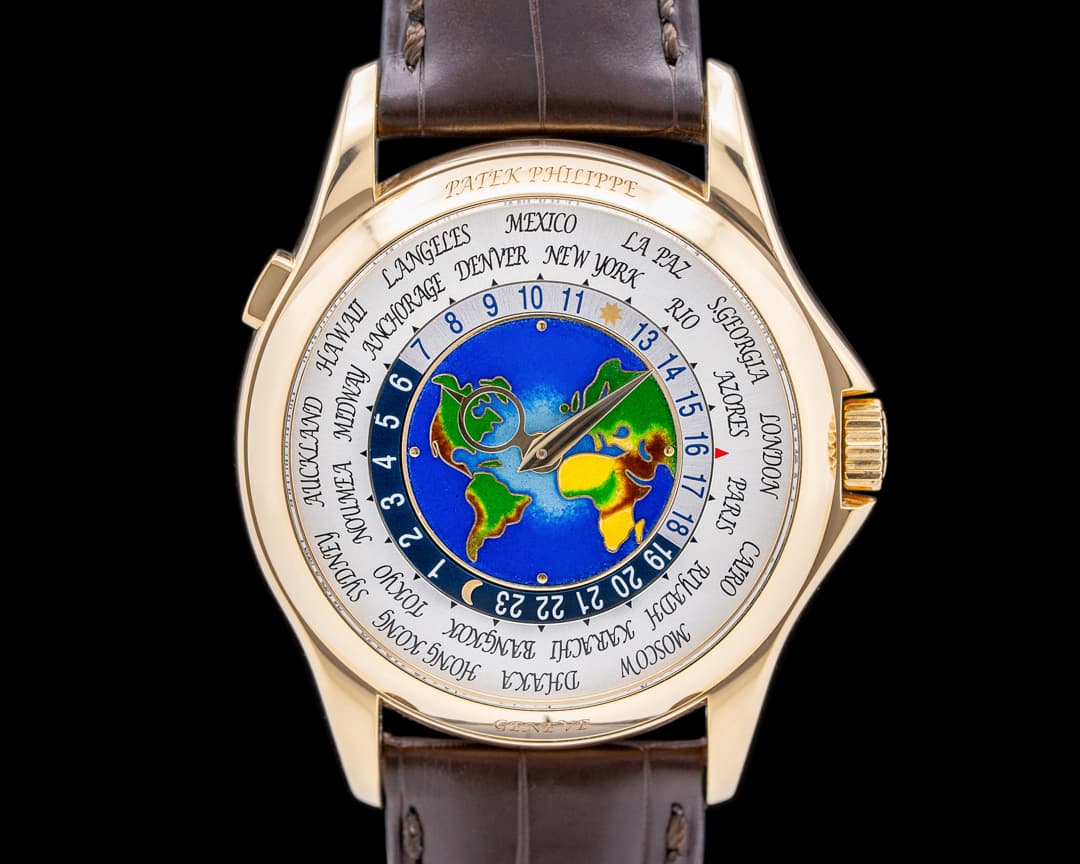 Patek Philippe World Time 5131J 18K Yellow Gold Enamel Dial