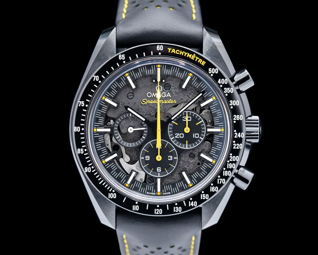 Omega Dark Side of the Moon Apollo 8 Ceramic Black Skeleton Dial