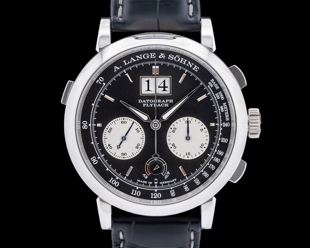 A. Lange and Sohne Datograph 405.035 Up / Down Flyback Platinum Black Dial