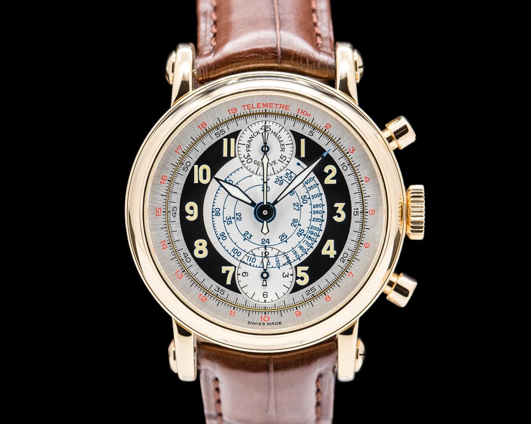 Franck Muller Chronograph 7000 CC 18K Rose Gold Silver Dial