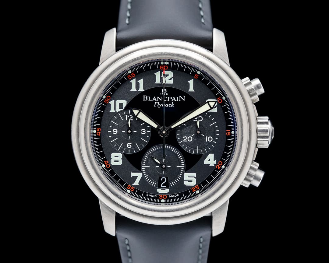 Blancpain Leman Flyback Chronograph Titanium Black Dial