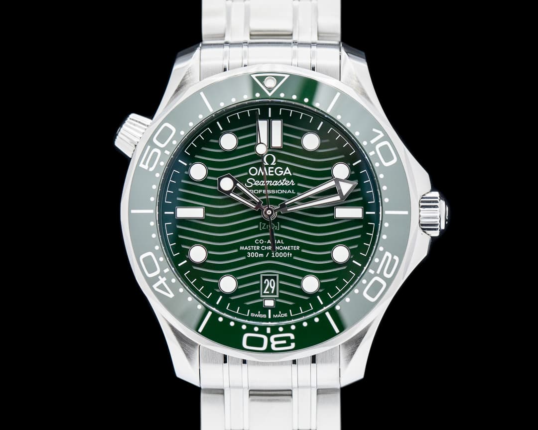 Omega Seamaster Diver 300M Co-Axial Master Chronometer SS Green Dial