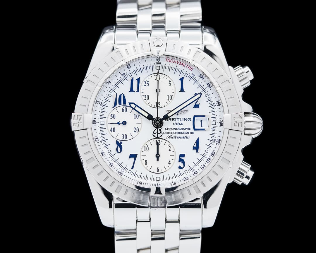 Breitling Chronomat Evolution Chronograph Automatic SS White Dial