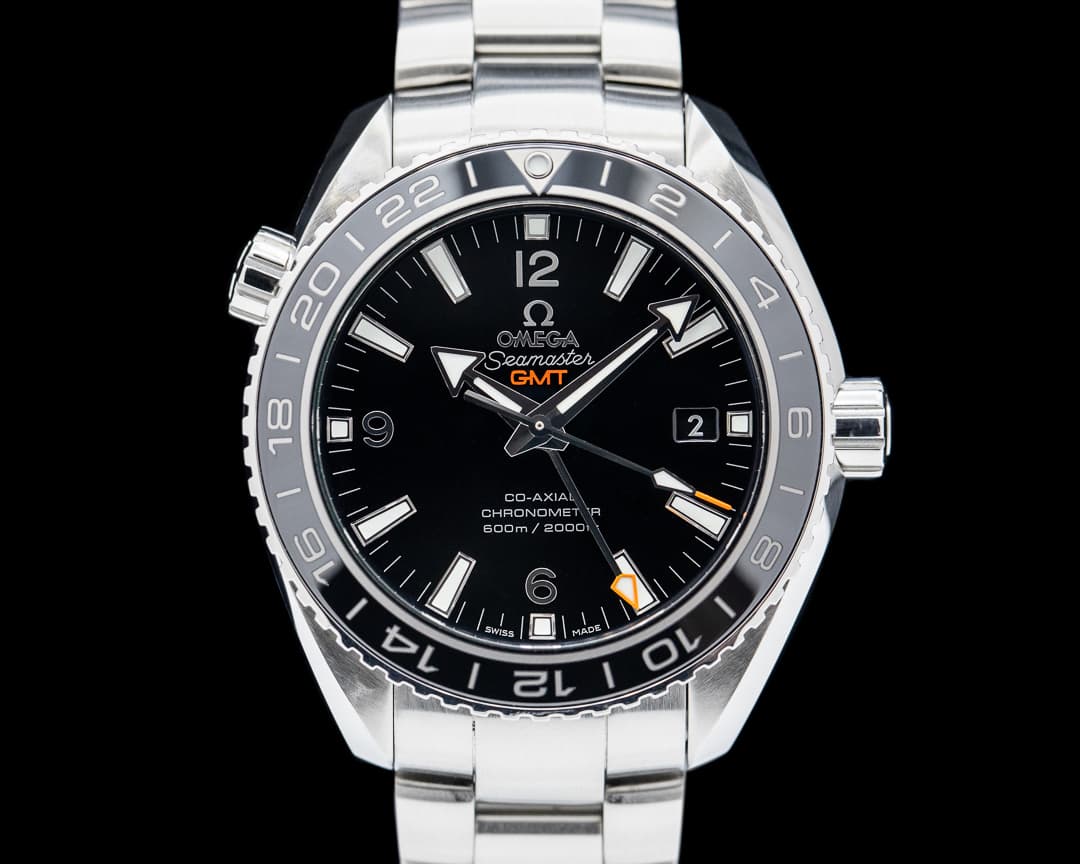 Omega Seamaster Planet Ocean GMT 600M Co-Axial Black Dial SS