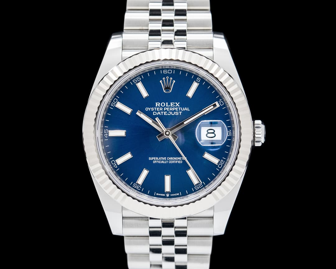 Rolex Datejust 41 Fluted SS Jubilee Blue Dial 2024