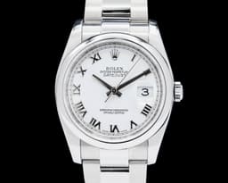 Datejust 36 SS White Roman Dial