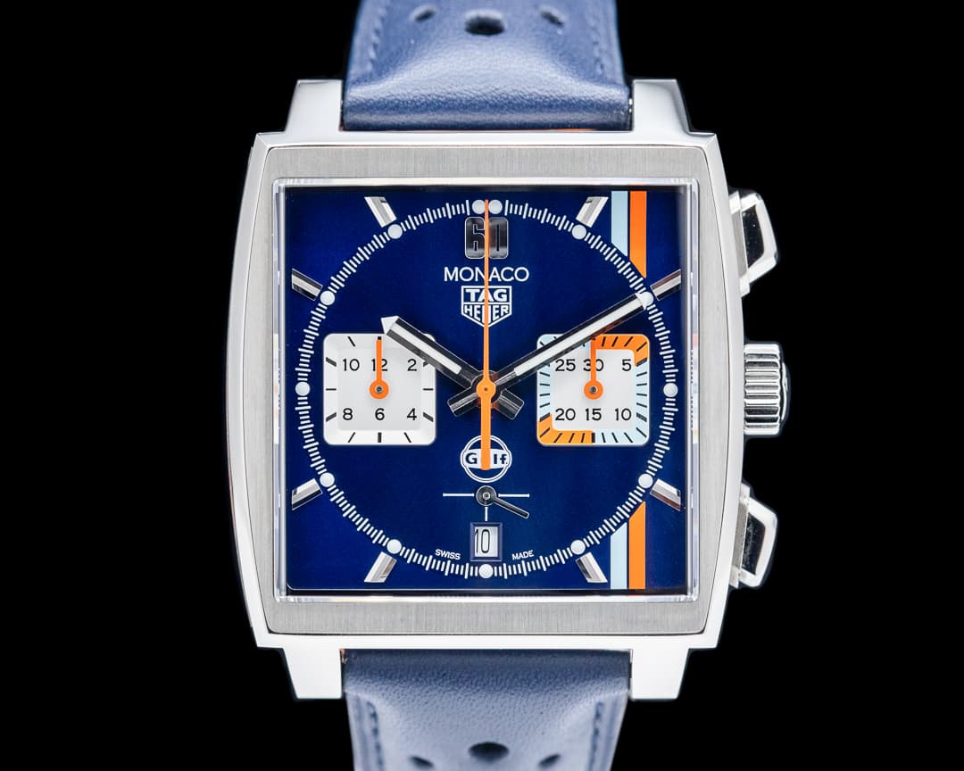 Heuer Monaco Gulf Chronograph SS Blue Dial