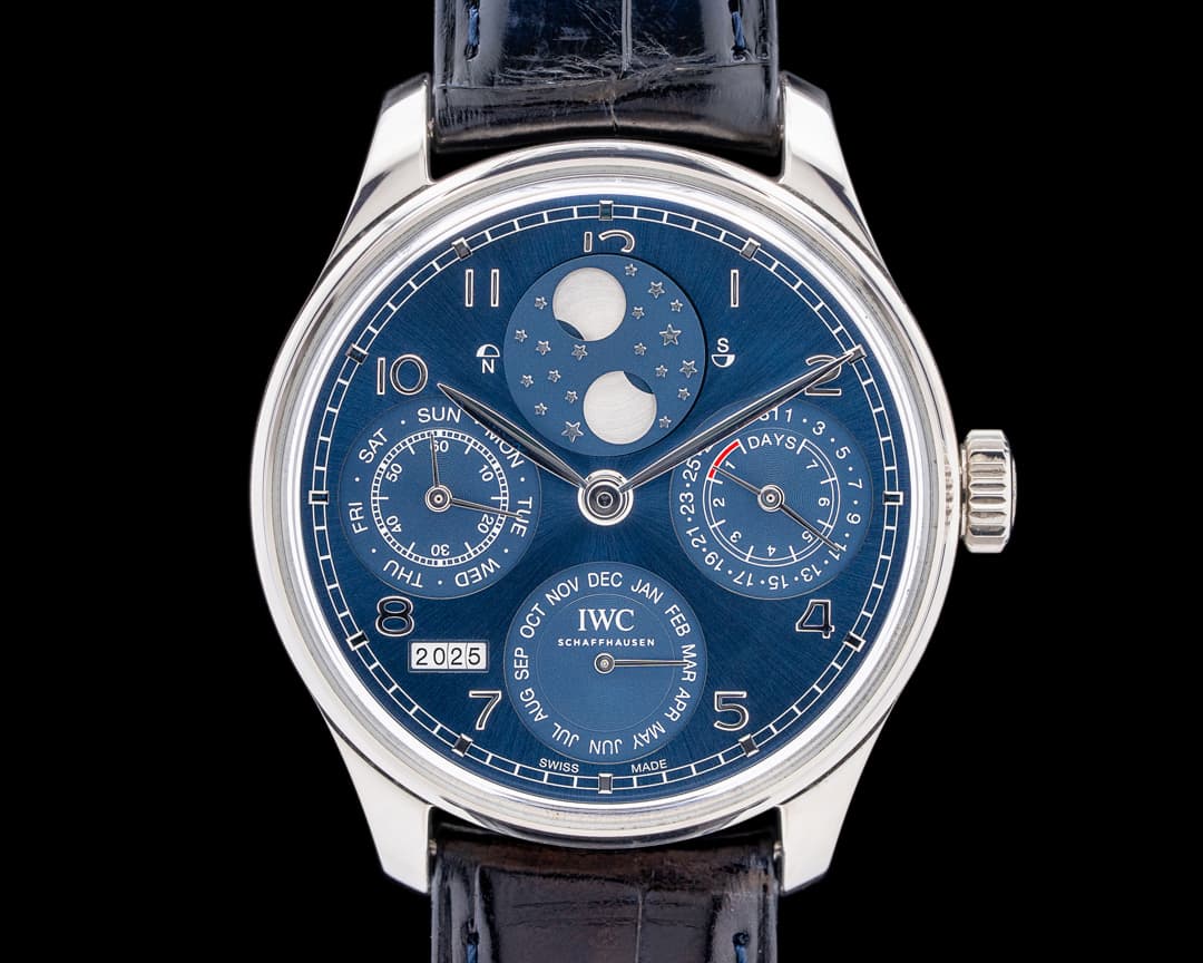 IWC Portuguese Perpetual Calendar 18K White Gold Blue Dial