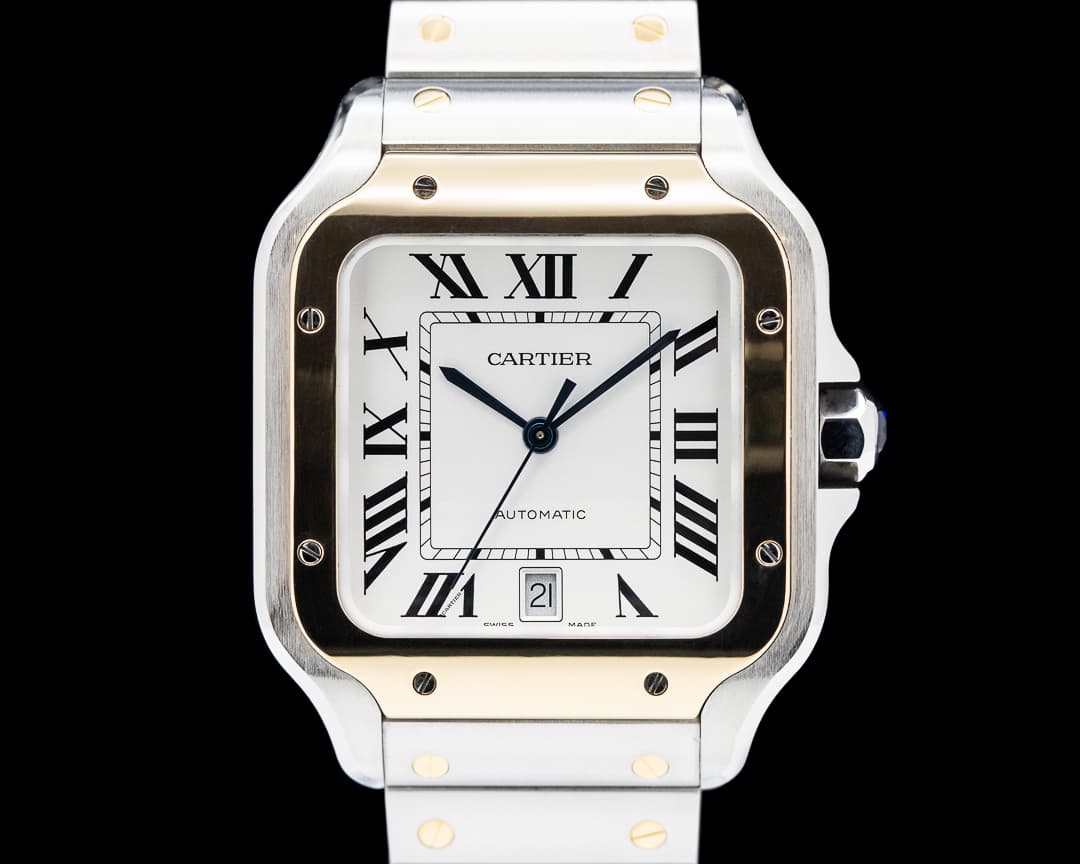 Cartier Santos XL Automatic SS / 18K Yellow Gold Silver Dial