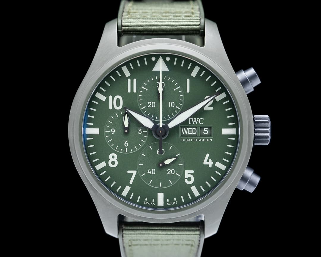 IWC Pilots Chronograph Top Gun "Woodland" Edition Green Dial