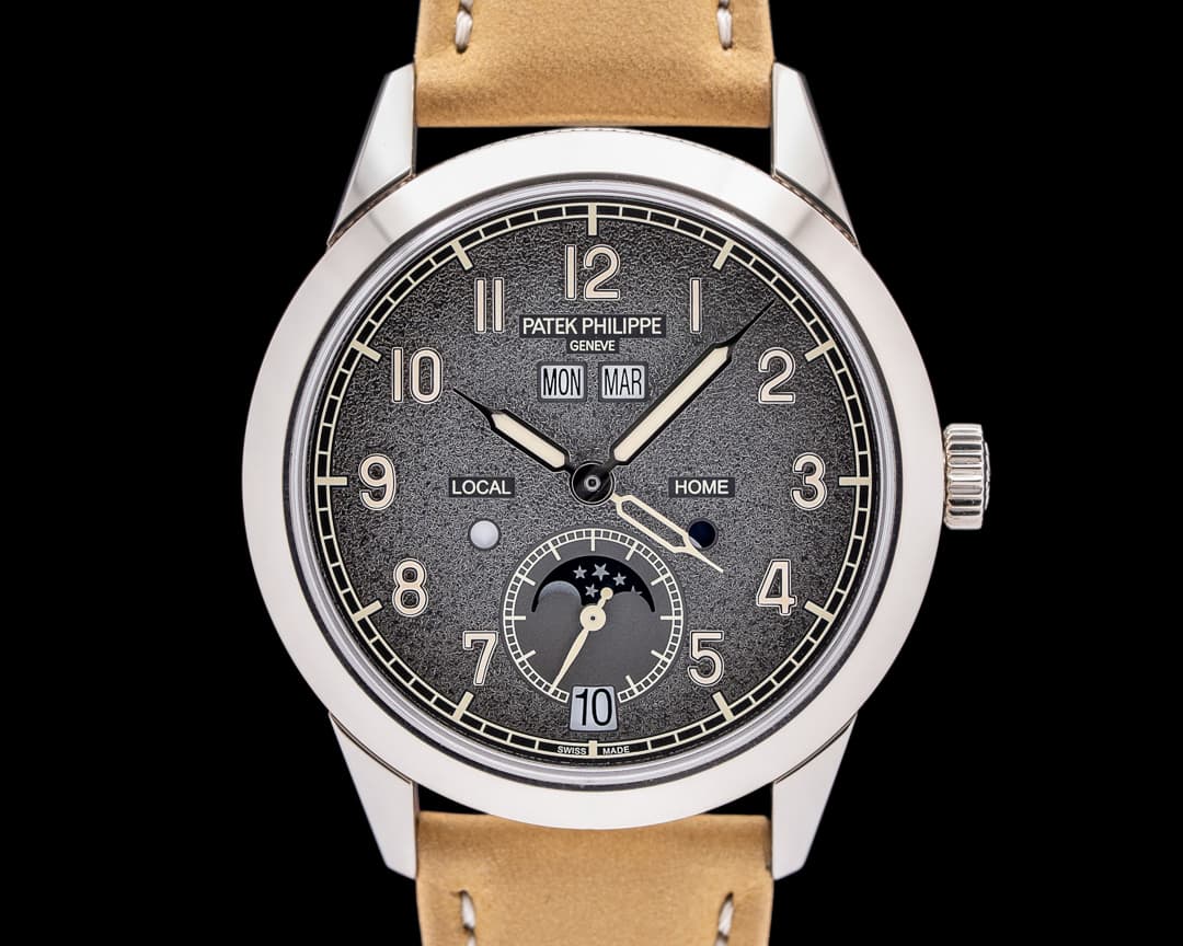 Patek Philippe Calatrava Annual Calendar Travel Time 18K White Gold 2024