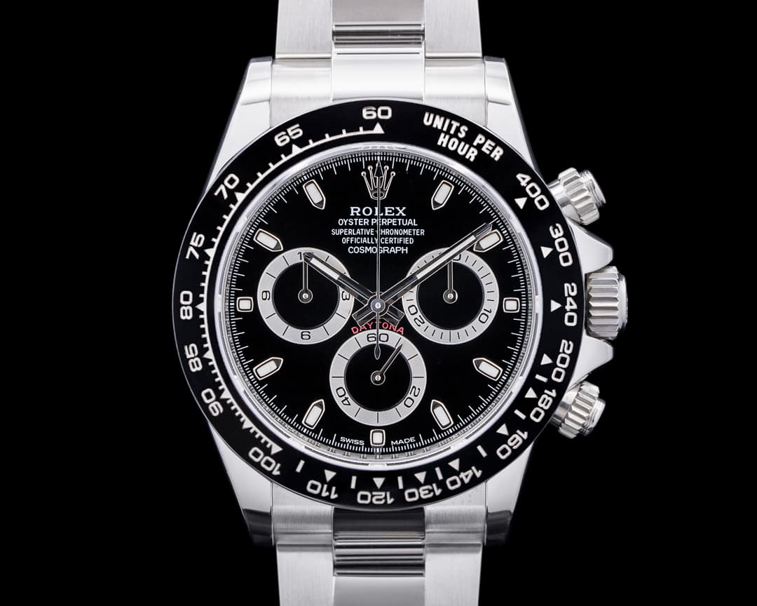 Rolex Daytona 116500 Ceramic Bezel SS Black Dial