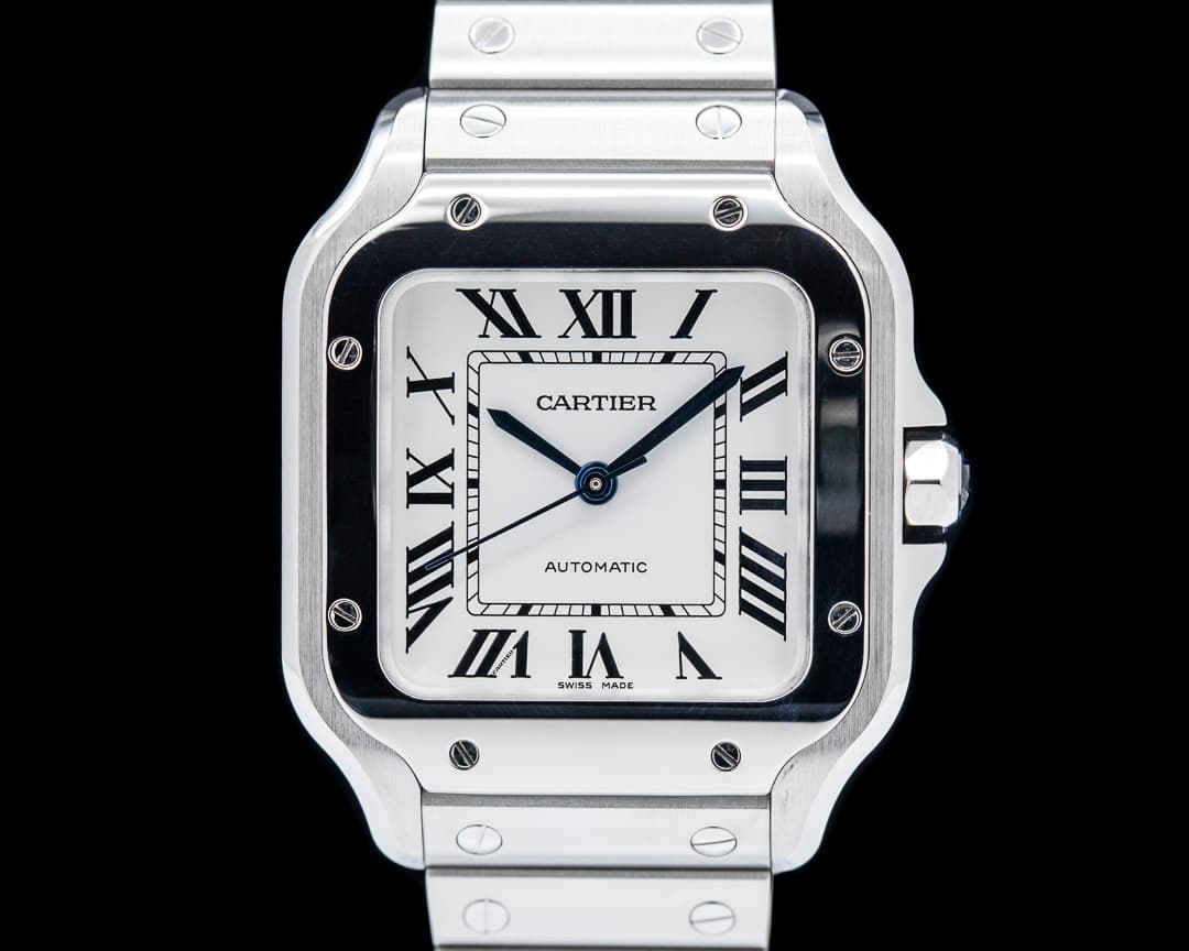 Cartier Santos Medium Automatic SS Silver Dial
