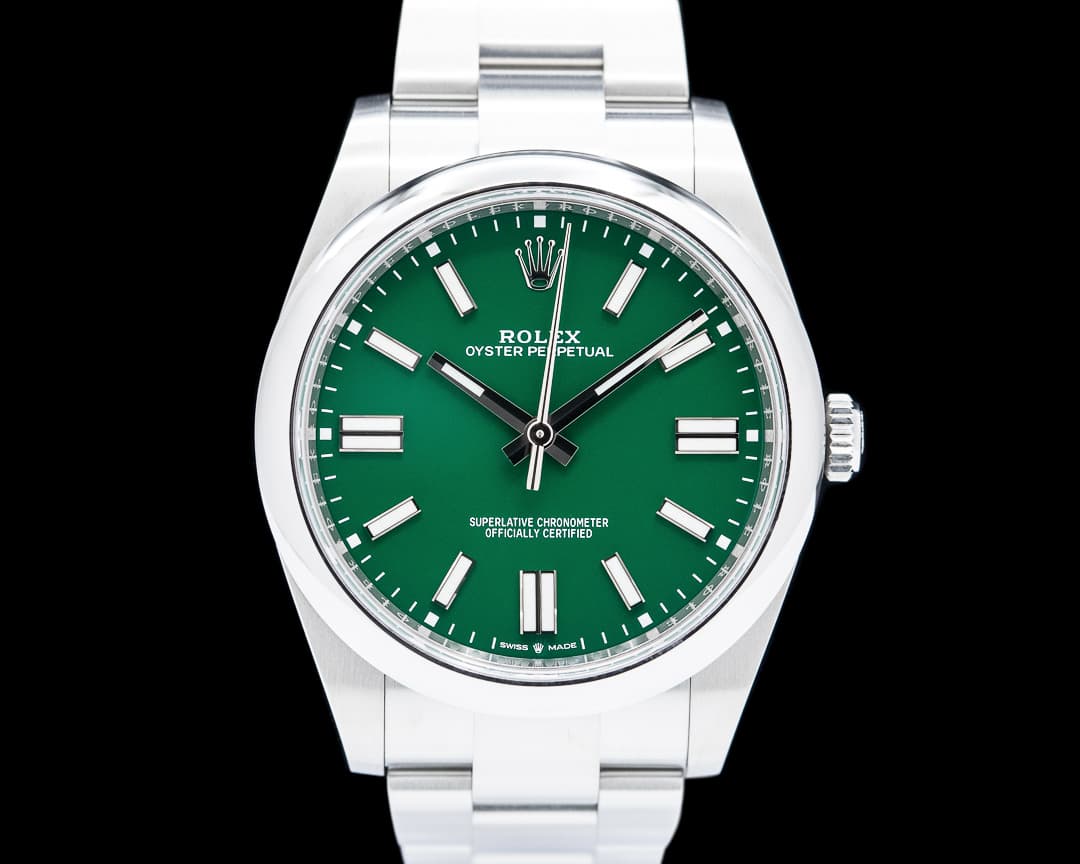 Rolex Oyster Perpetual 124300 SS Green Dial