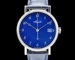 Classique 5177BB Automatic 18K White Gold Blue Enamel Dial