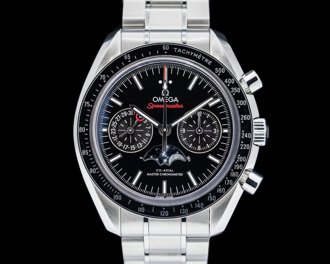 Omega Speedmaster Automatic Moon SS Black Dial