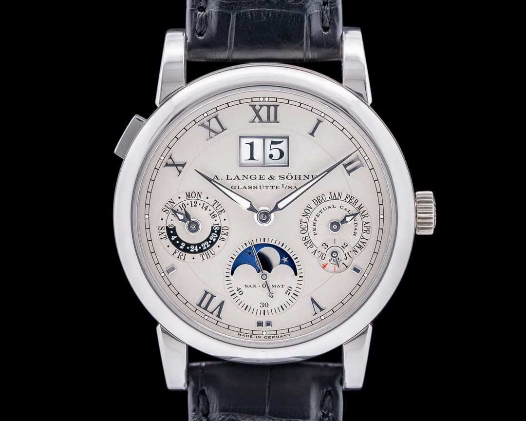 A. Lange and Sohne Langematik Perpetual 310.025 Platinum Silver Dial