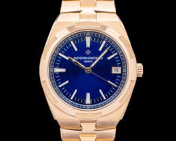 Overseas Automatic 4500V/110R 18K Rose Gold Blue Dial