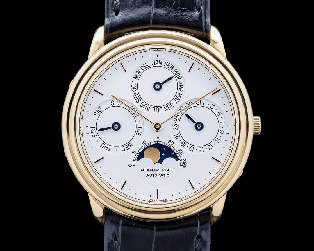 Image of Audemars Piguet 25657BA Quantieme Perpetual Calendar 18K Yellow Gold White Dial
