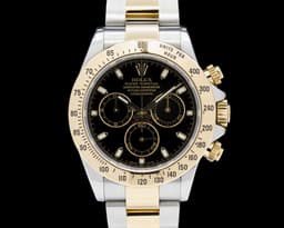 Daytona 116523 18K Yellow Gold / SS Black Dial
