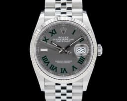 Datejust 126234 SS Rhodium "Wimbledon" Dial Jubilee