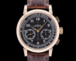 1815 Flyback 414.031 Chronograph 18K Rose Gold Black Dial