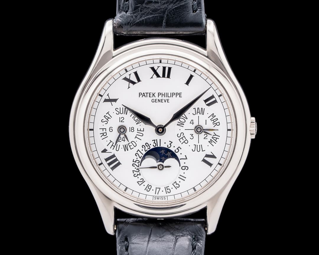 Patek Philippe Perpetual Calendar 3940G White Roman Dial 18K White Gold RARE
