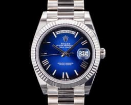 President 228239 18K White Gold Blue Ombre Dial 2024