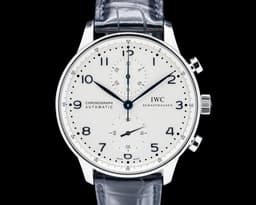 Portuguese Chronograph SS Silver Dial / Blue Numerals
