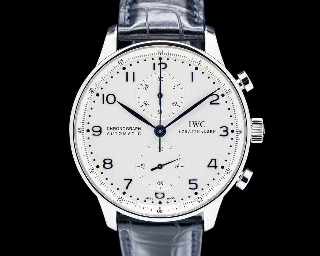 IWC Portuguese Chronograph SS Silver Dial / Blue Numerals