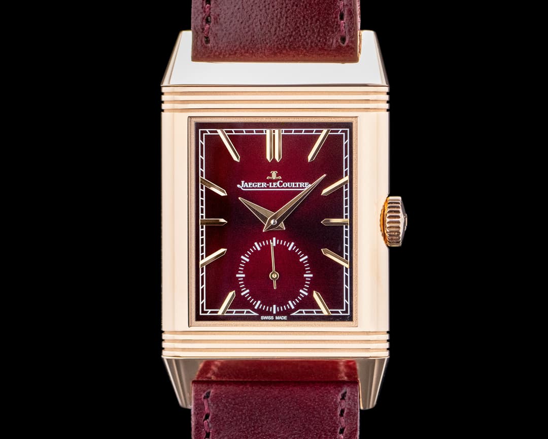 Jaeger LeCoultre Reverso Tribute Small Seconds 18K Rose Gold / Burgundy Dial 2025