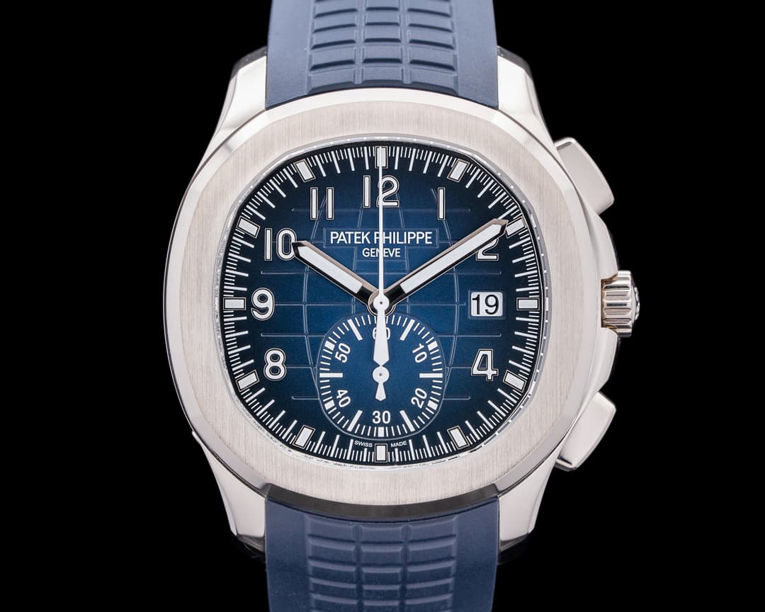 Patek Philippe 5968G Aquanaut Chronograph 18K White Gold Blue Dial 2024