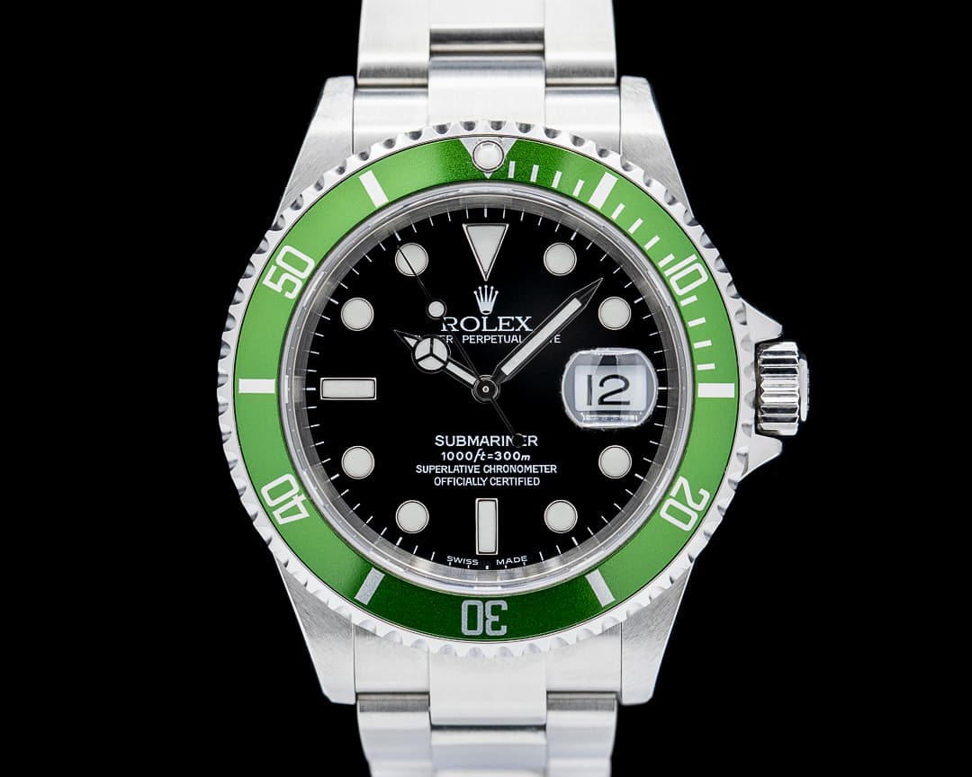 Rolex Submariner 50th Anniversary "Kermit Flat 4" SS Green Bezel Mark 1