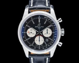 TransOcean Chronograph SS Black Dial