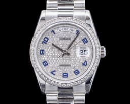 Oyster Perpetual Day-Date President 118346 Platinum Pave Diamond