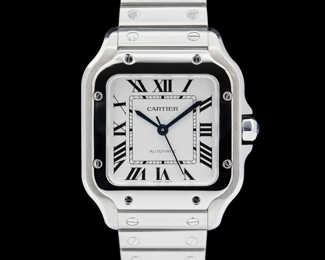 Cartier Santos Medium Automatic SS Silver Dial