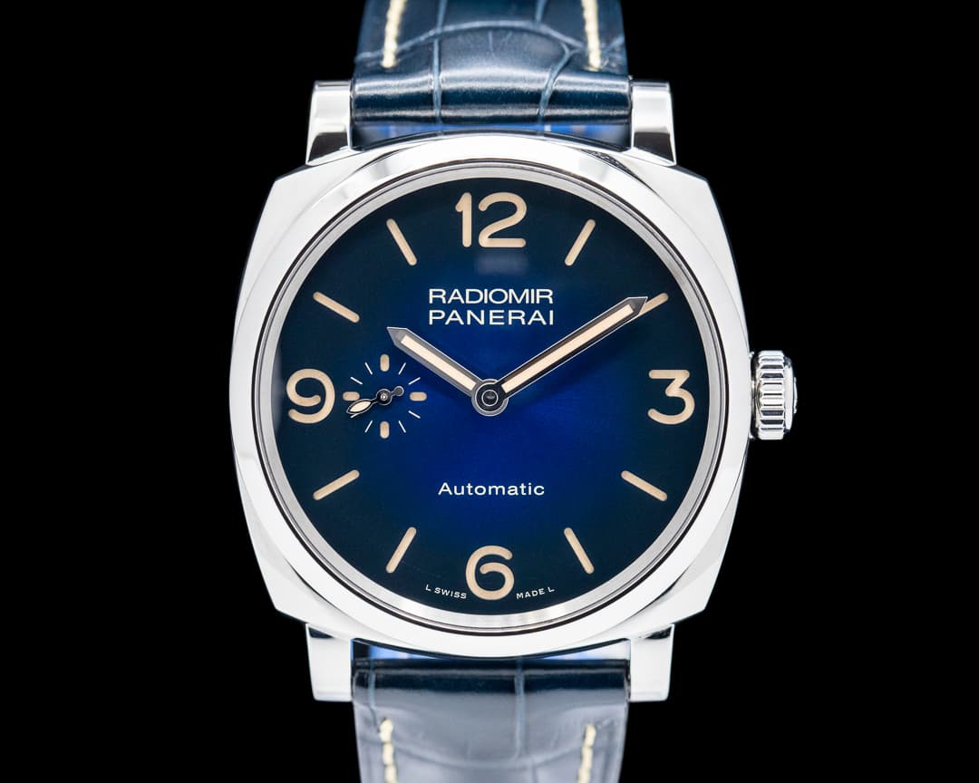 Panerai Radiomir Automatic SS Blue Mediterraneo Fume Dial